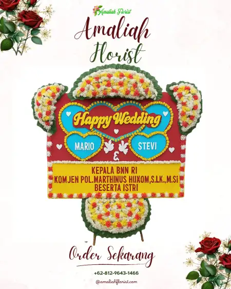Papan Bunga Pernikahan Mangkalaya